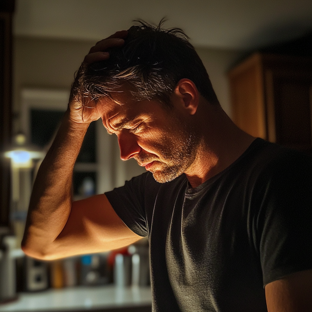 A man holding his head | Source: No source