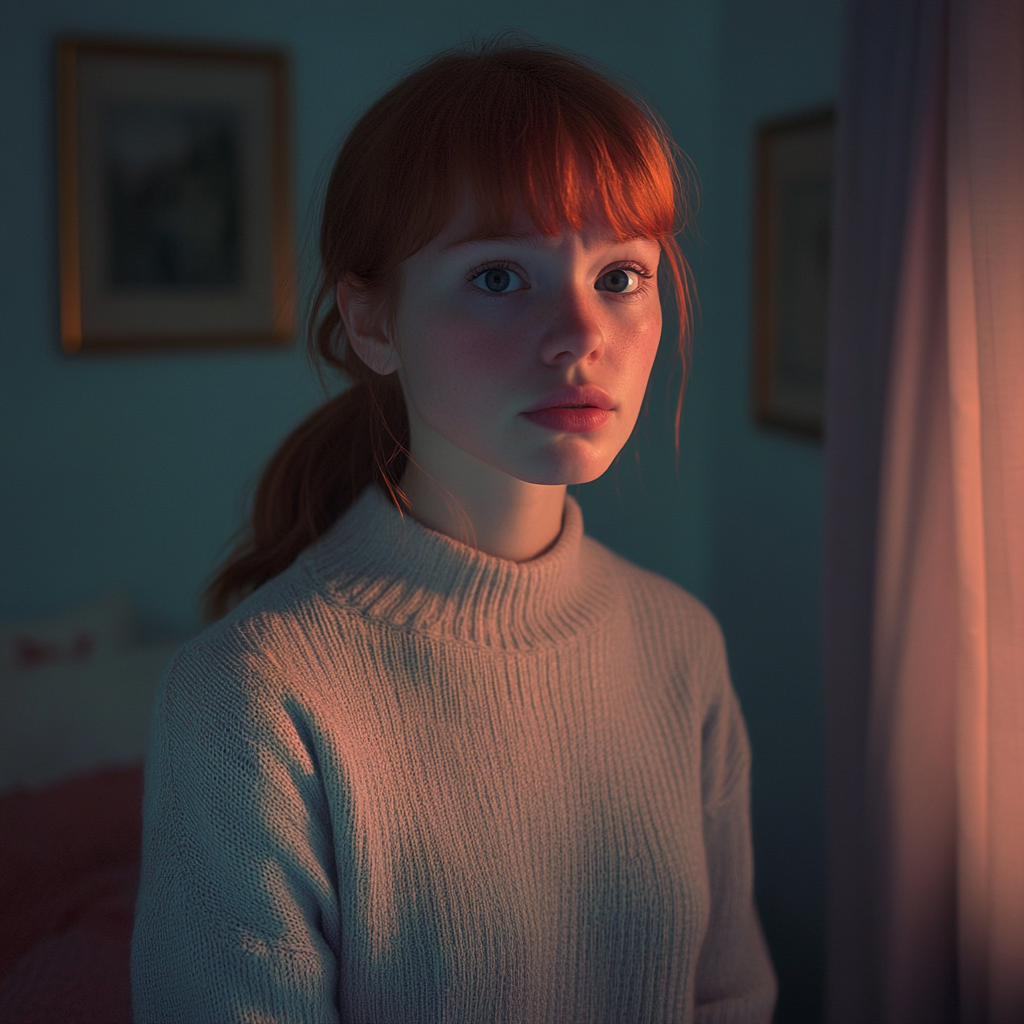 A woman standing in her bedroom | Source: no source