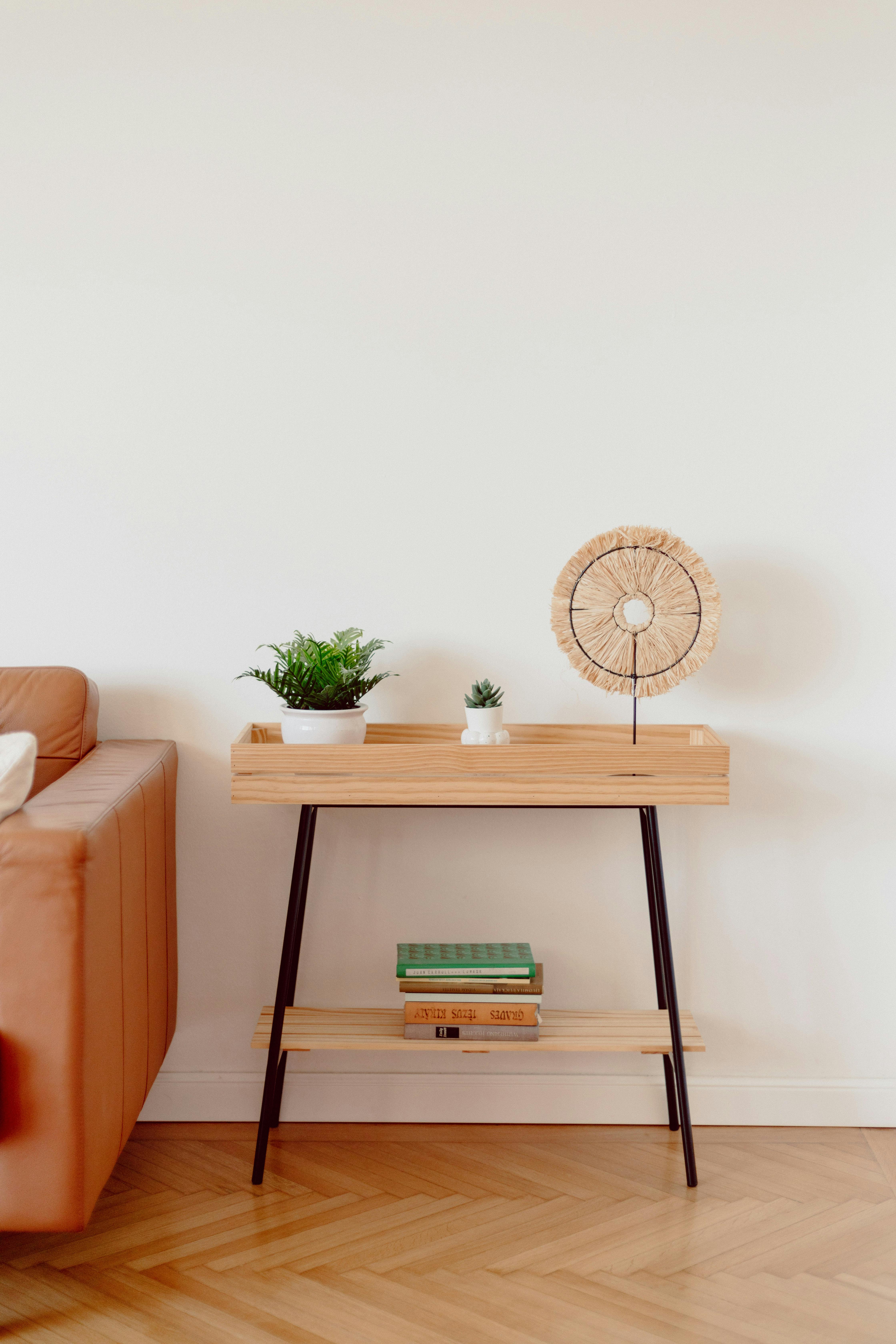 Table with shelf by the wall | Source: Pexels