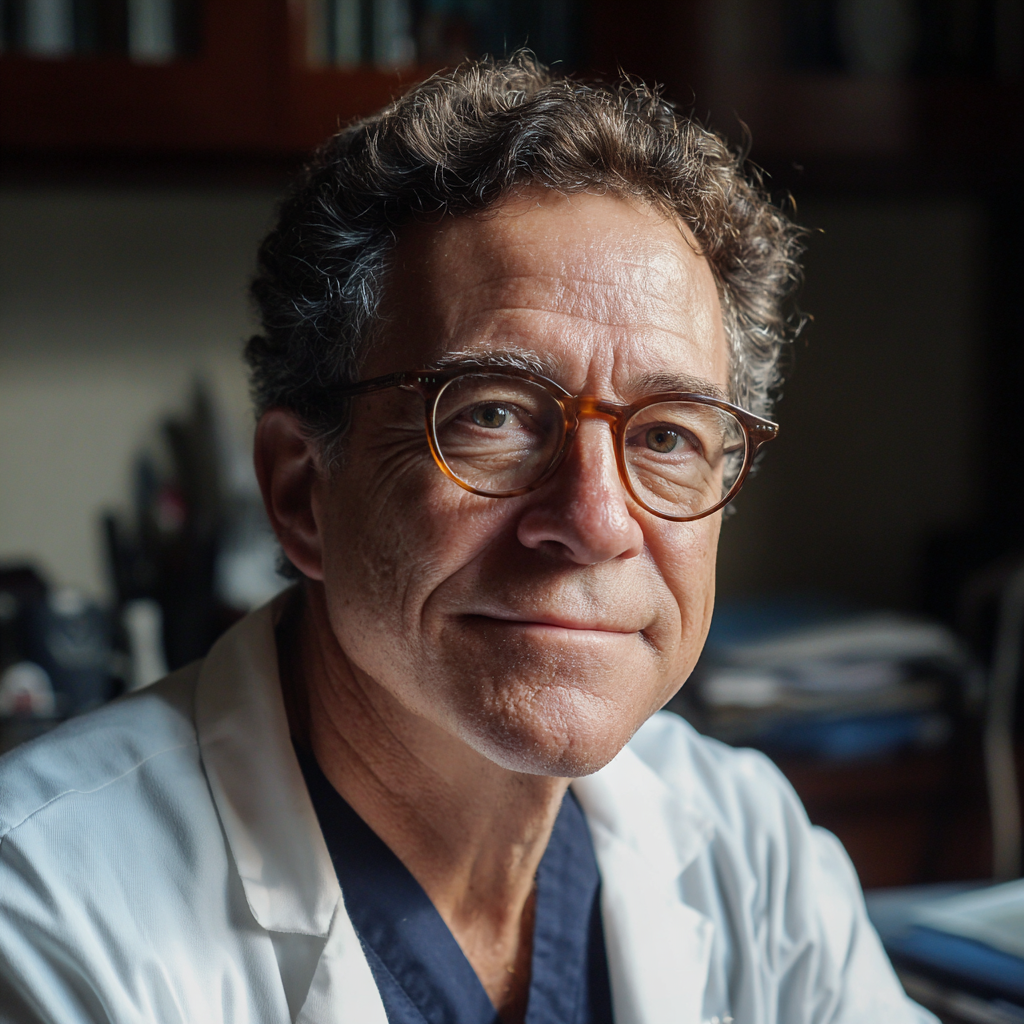 A doctor sitting at his desk | Source:  no source