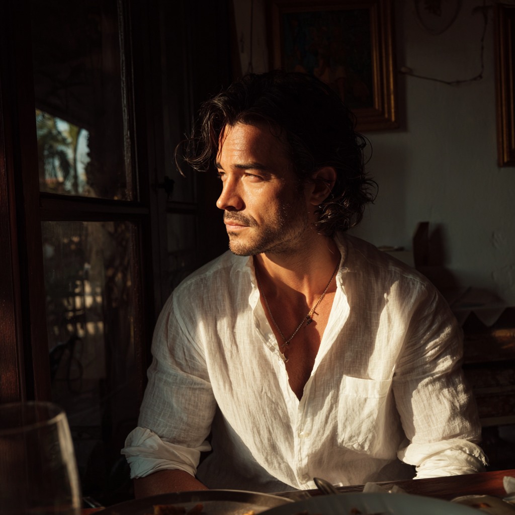 A pensive man sitting at a table | Source: No source