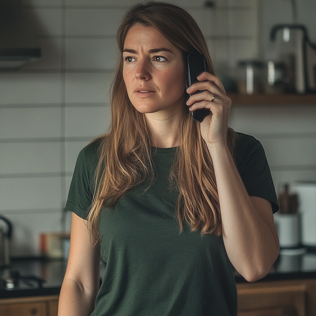 A woman talking on a phone | Source: no source
