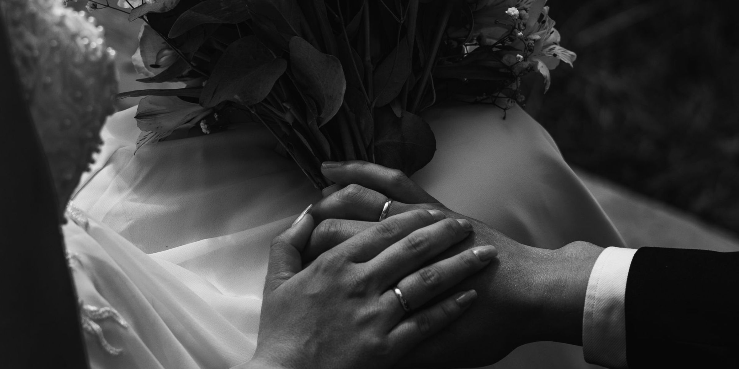 A bride and groom holding hands during their wedding ceremony | Source: Pexels