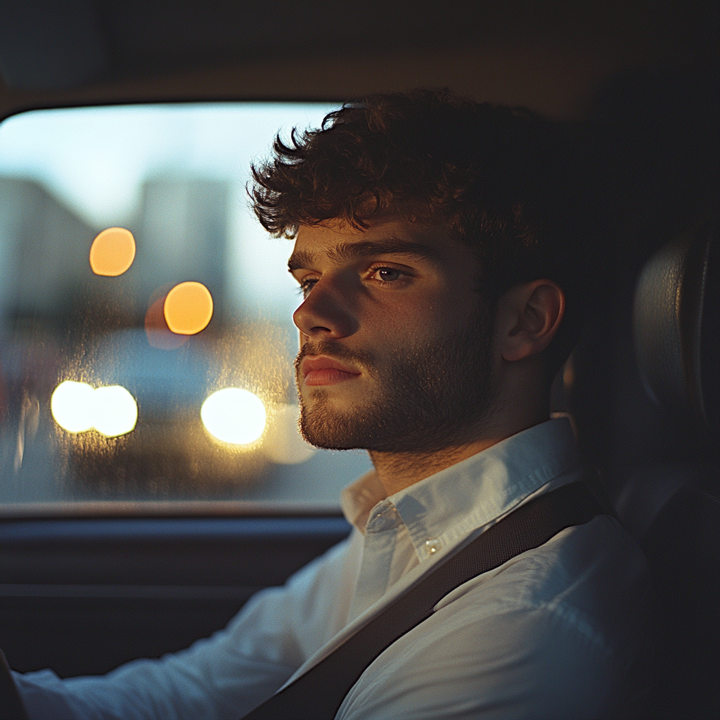 A man sitting in a car | Source: No source