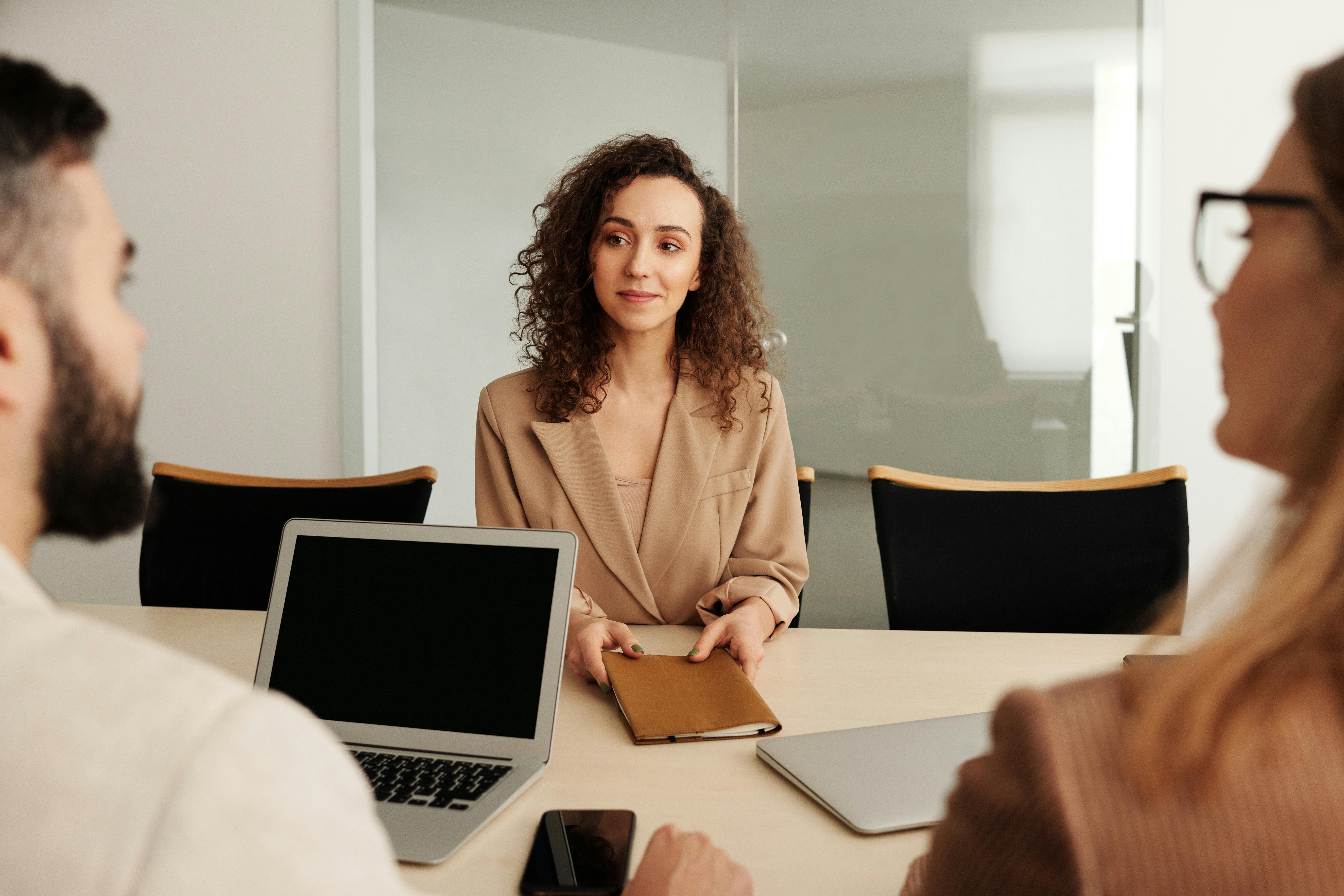 Woman in job interview | Source: Pexels
