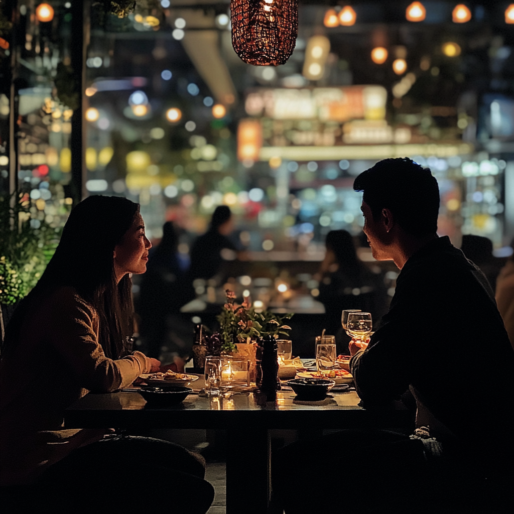 Couple having dinner | Source: no source