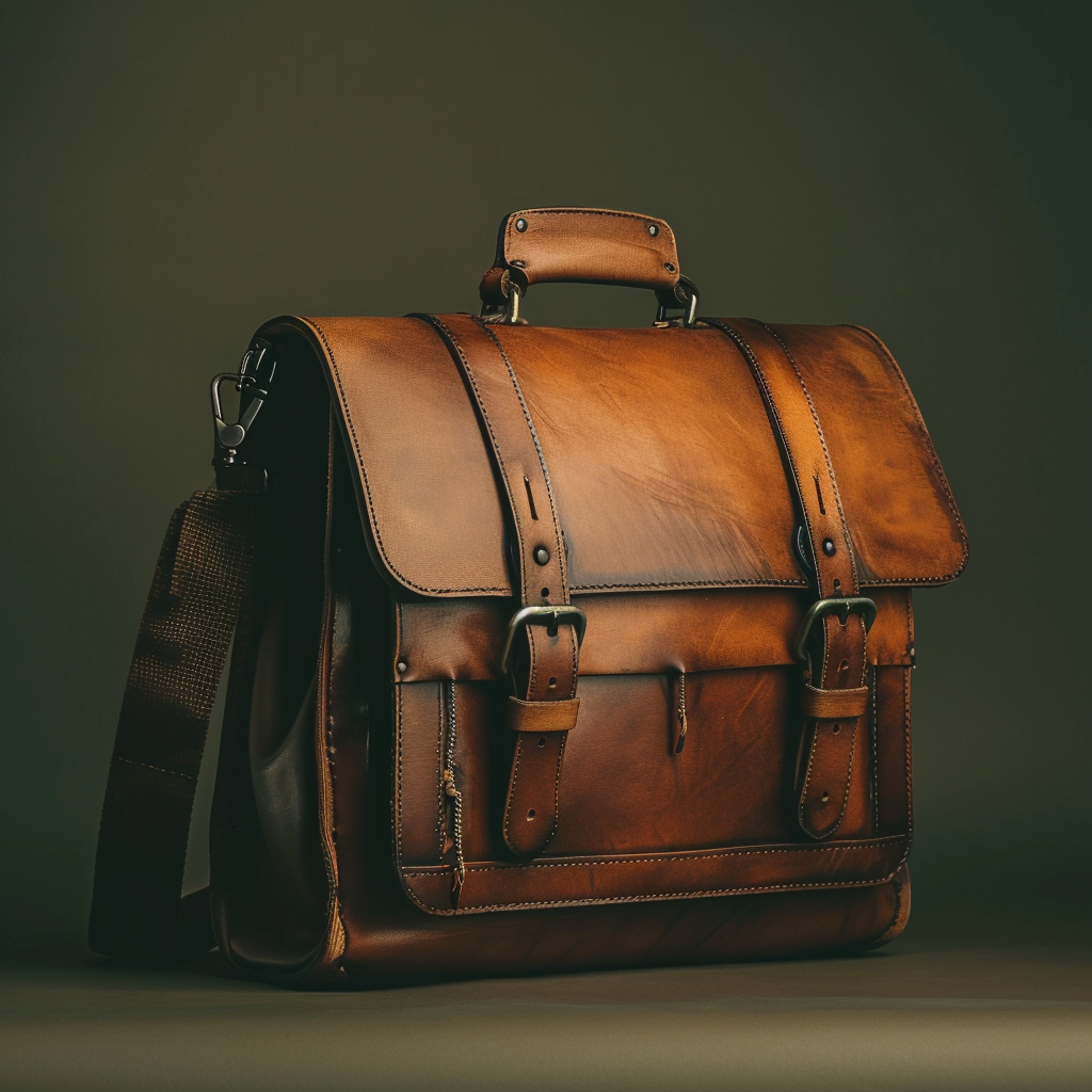 A brown leather bag | Source: No source