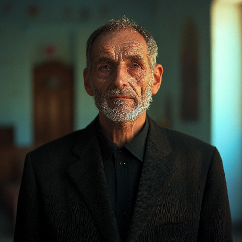 An older man standing in a church | Source: No source