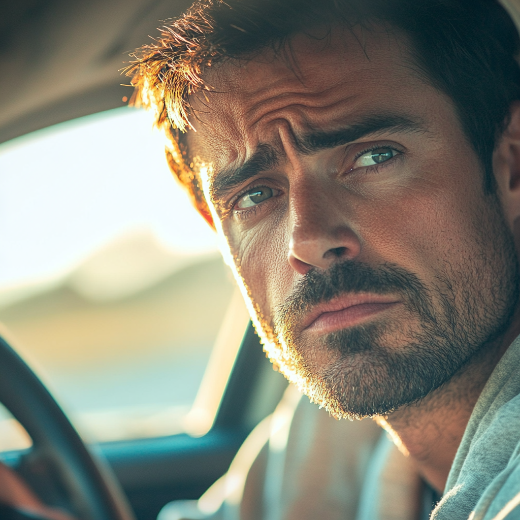 A man sitting in his car | Source: No source