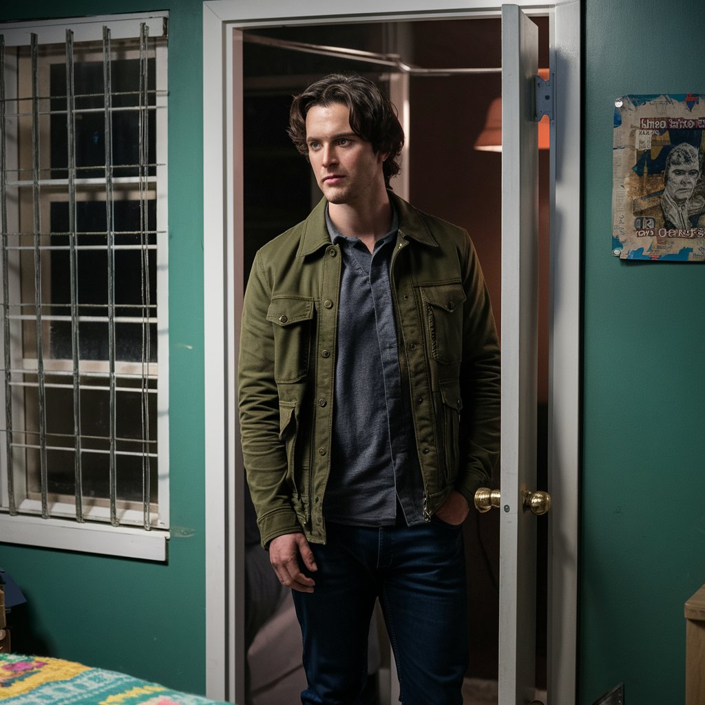A man looking into a bedroom | Source: no source
