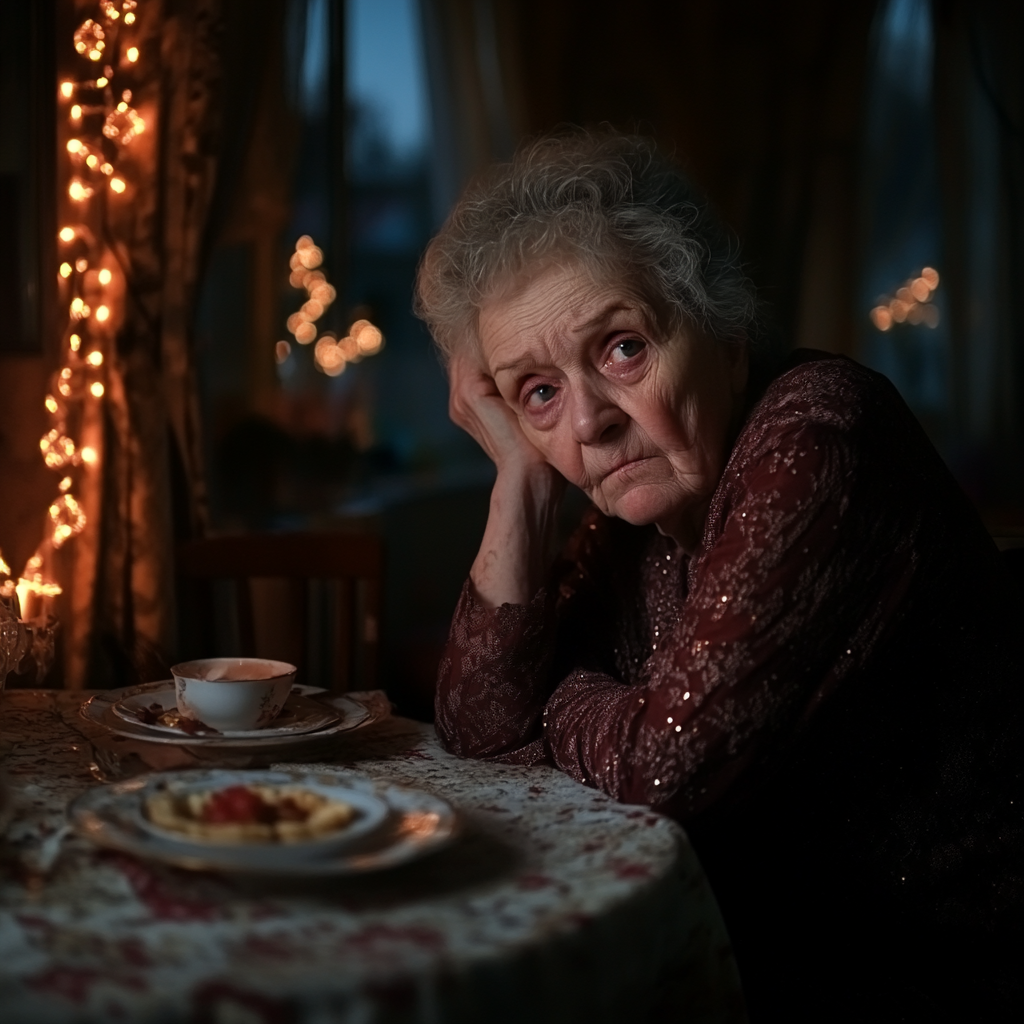 A sad woman sitting at the table | Source: no source