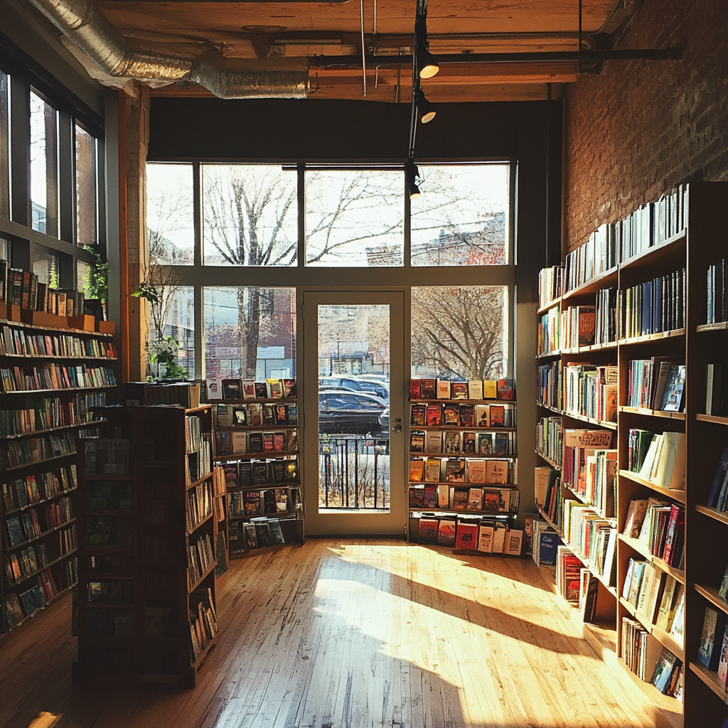 The interior of a bookstore | Source: no source