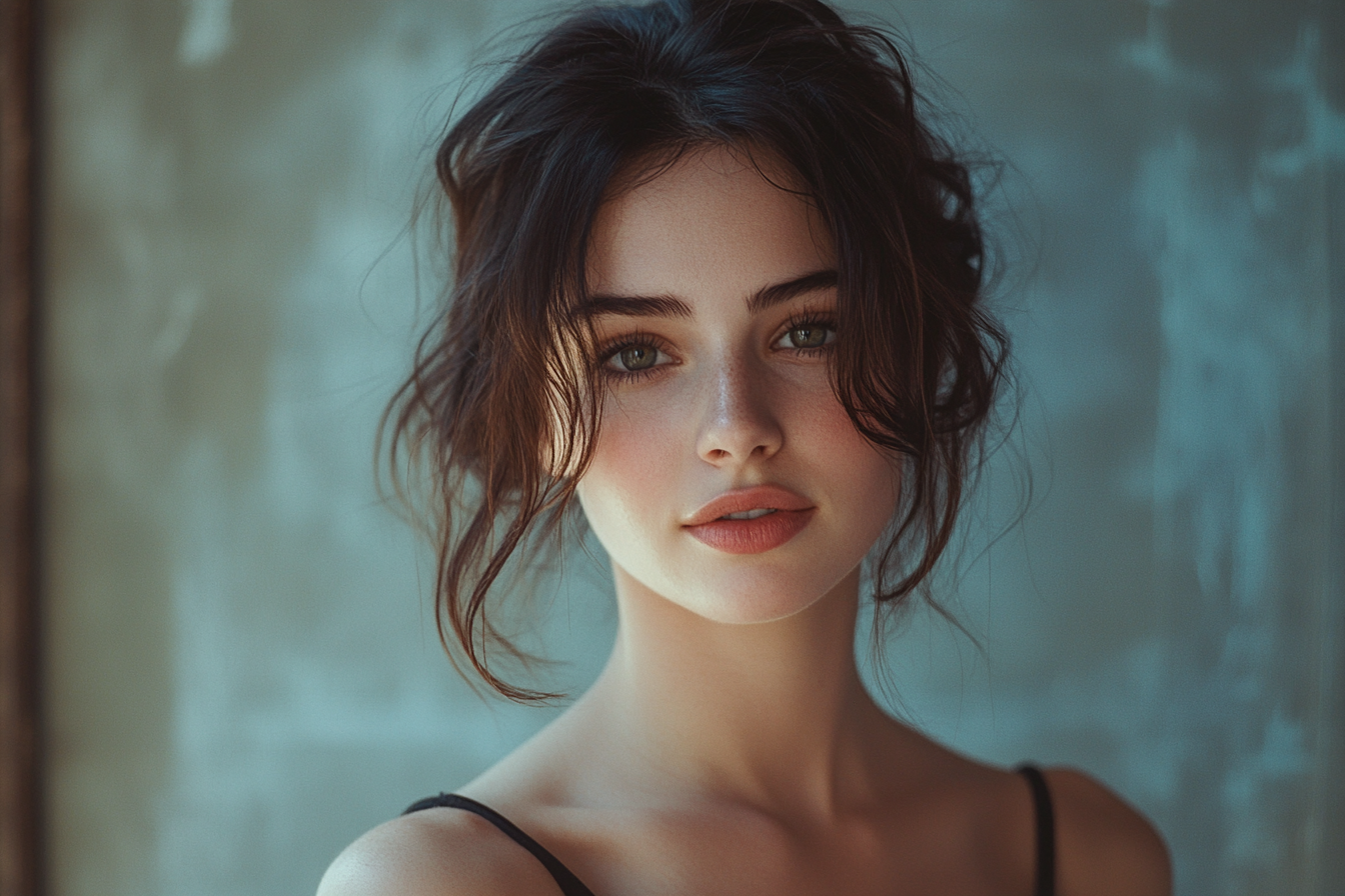 Brunette woman slightly smiling | Source: No source
