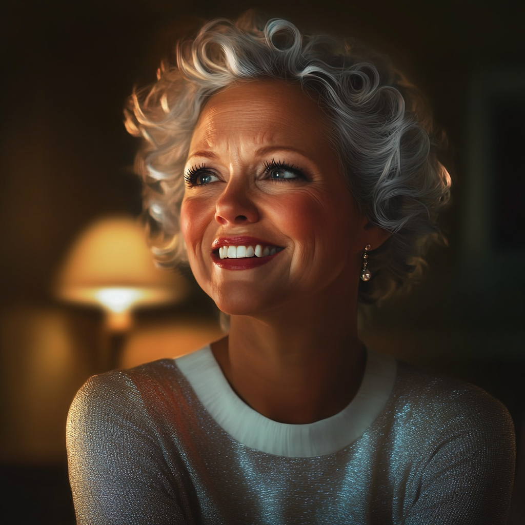 A relieved older woman laughing | Source: No source
