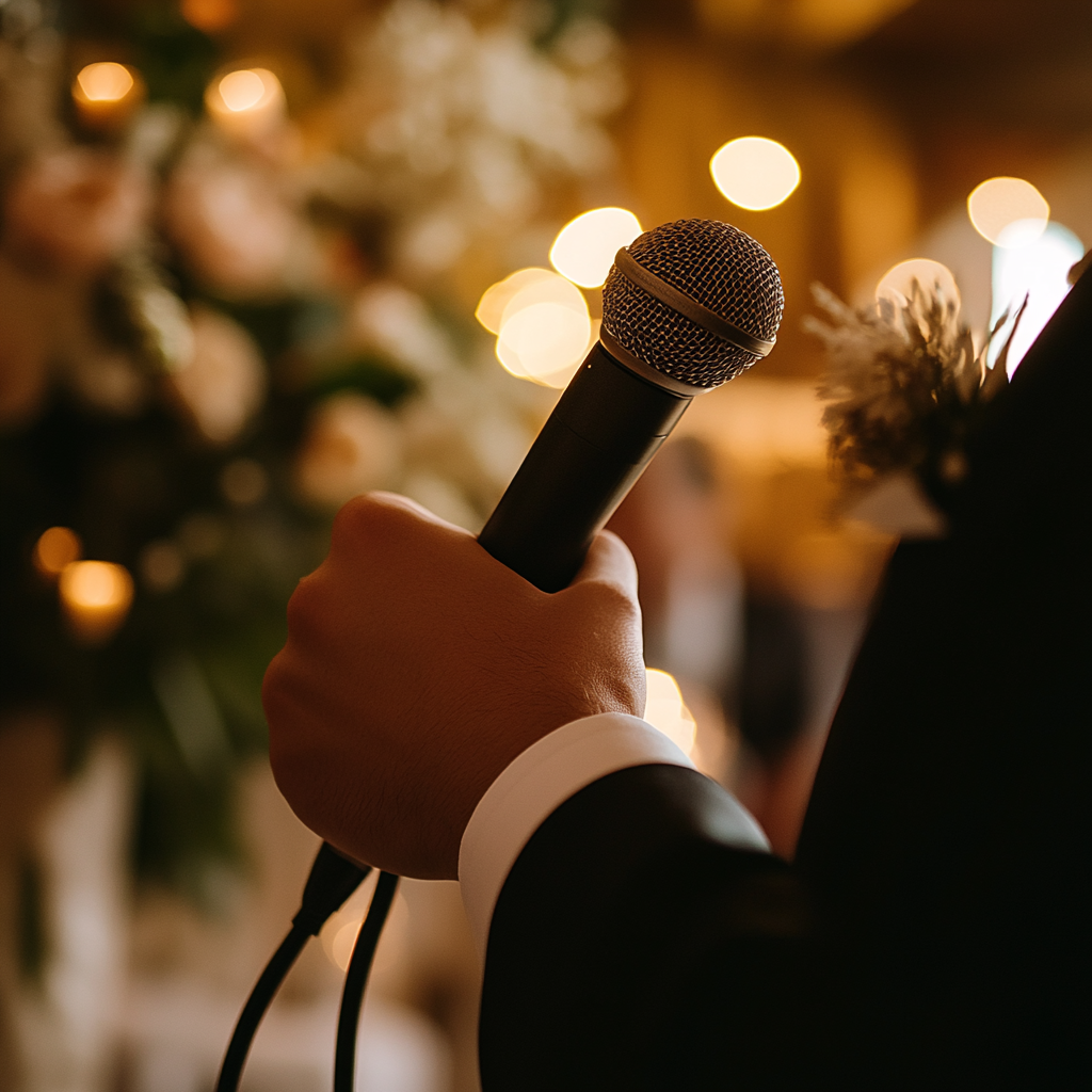 A man holding a mic | Source: no source