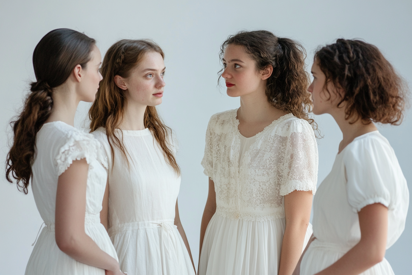 A group of women wearing white | Source: No source