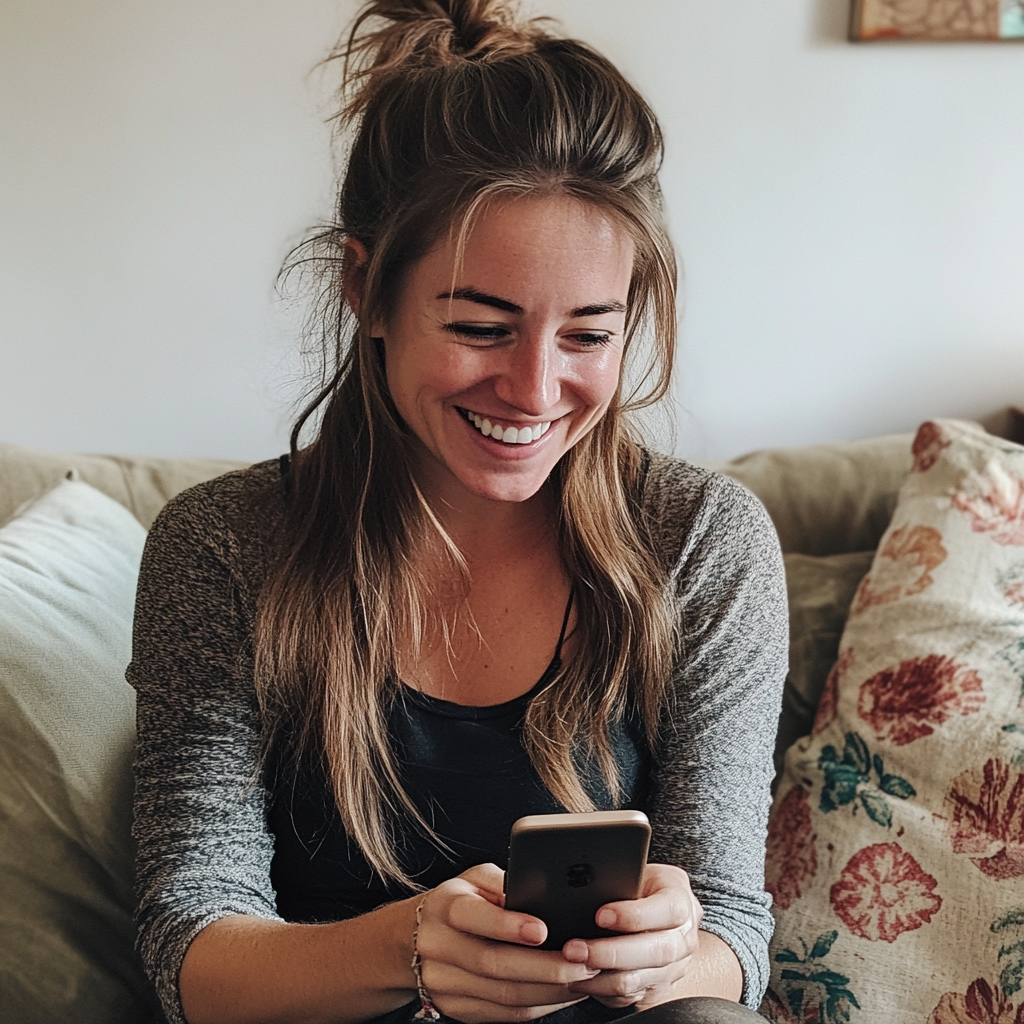 A woman texting | Source: no source