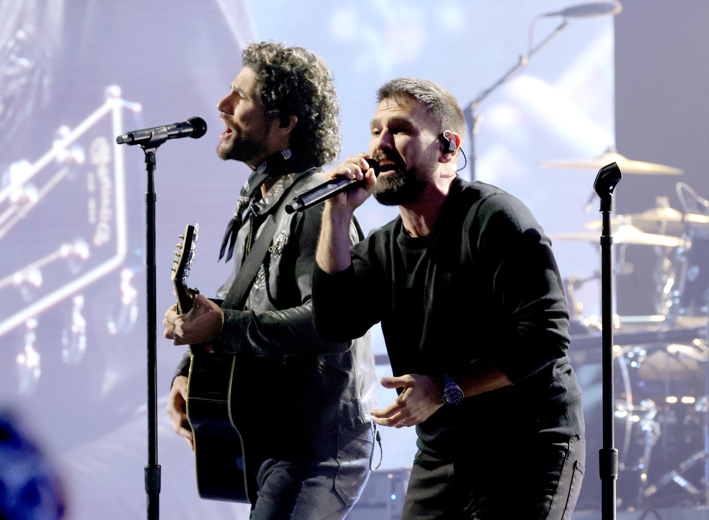 Dan Smyers and Shay Mooney of Dan + Shay during the 61st Academy of Country Music Awards at MGM Grand Garden Arena on May 17, 2026, in Las Vegas, Nevada. | Source: Getty Images