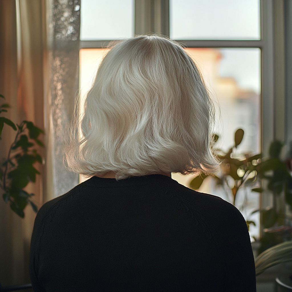 An older woman standing near a window | Source: no source