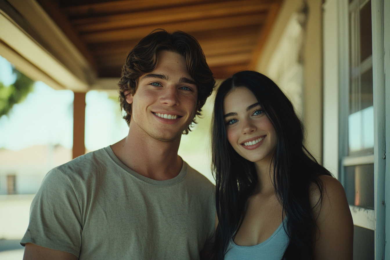 A couple on a front porch | Source: No source