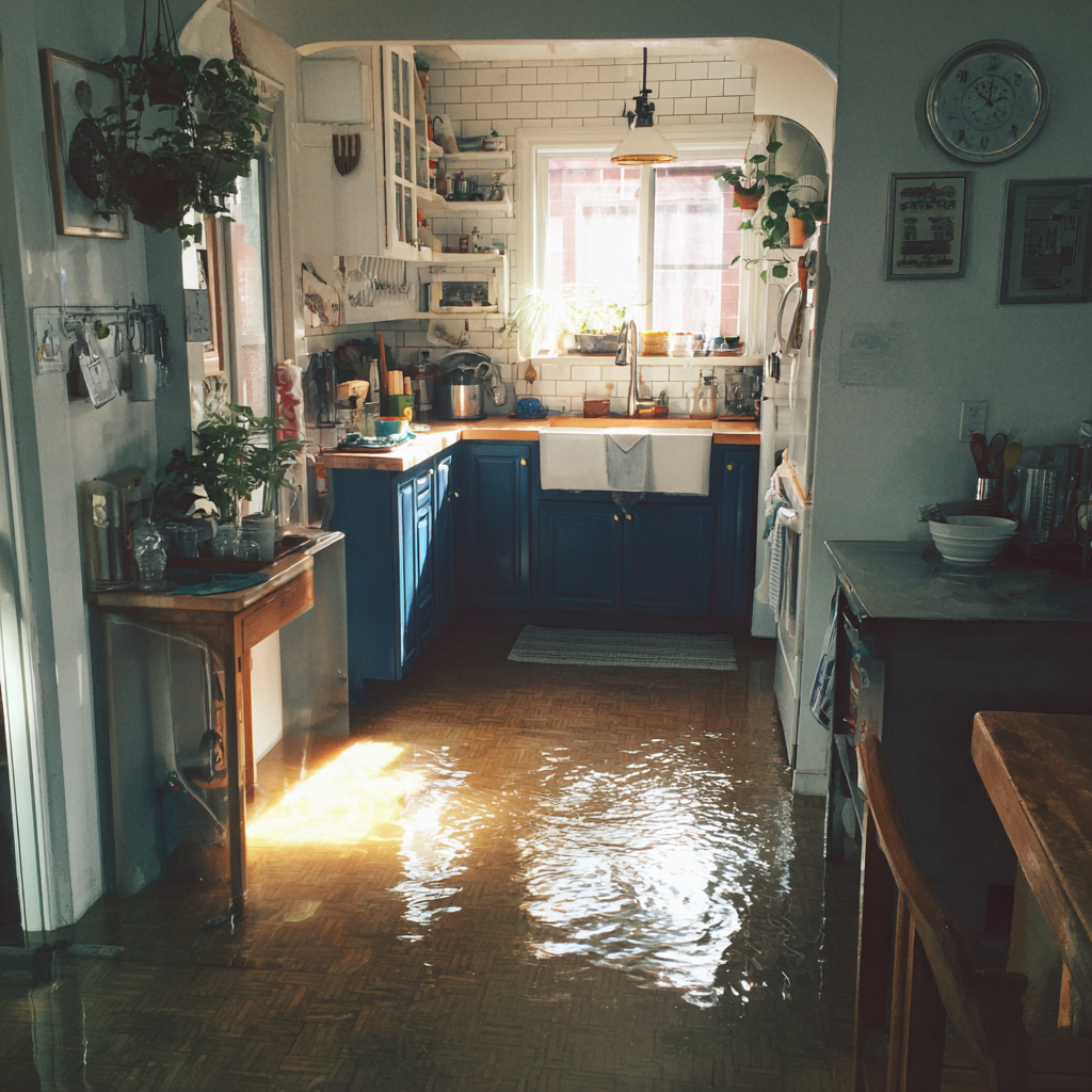 A flooded kitchen | Source: no source