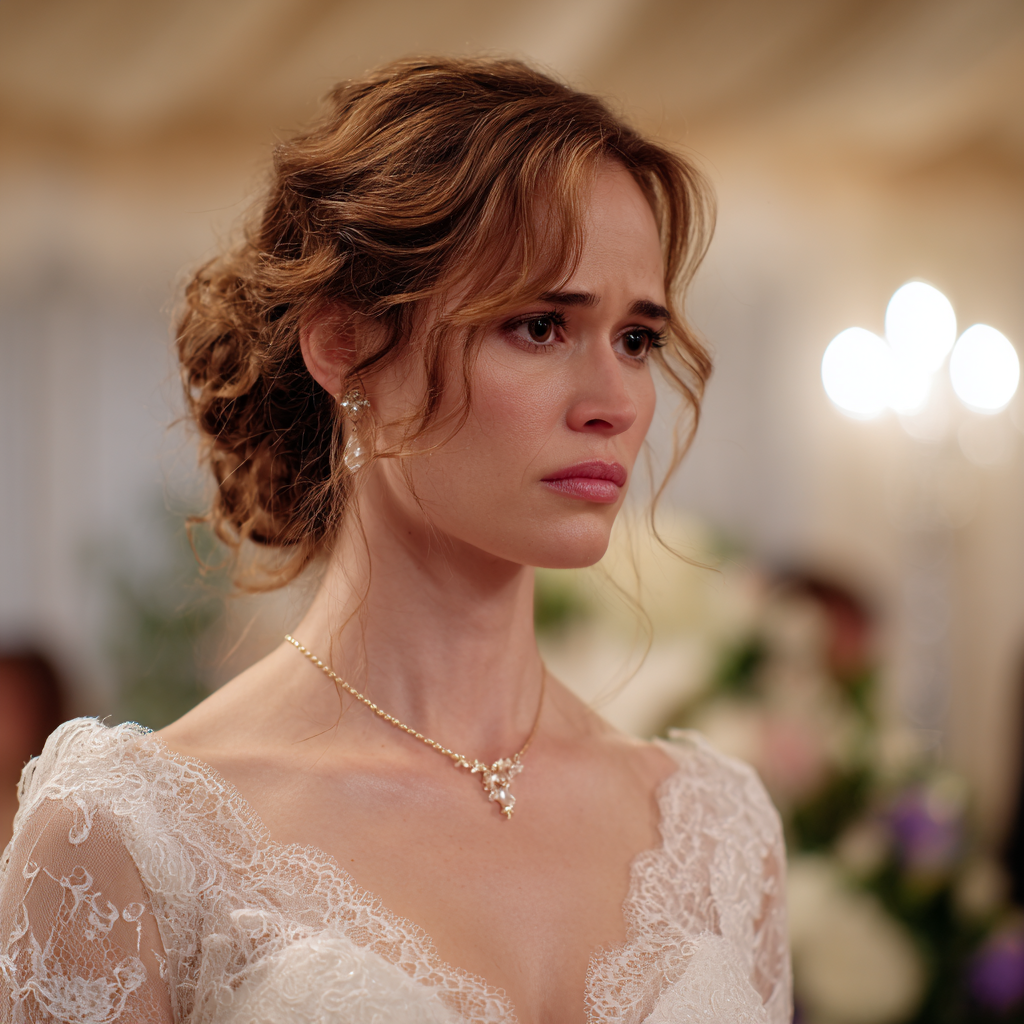 A close up of a frowning bride | Source: no source