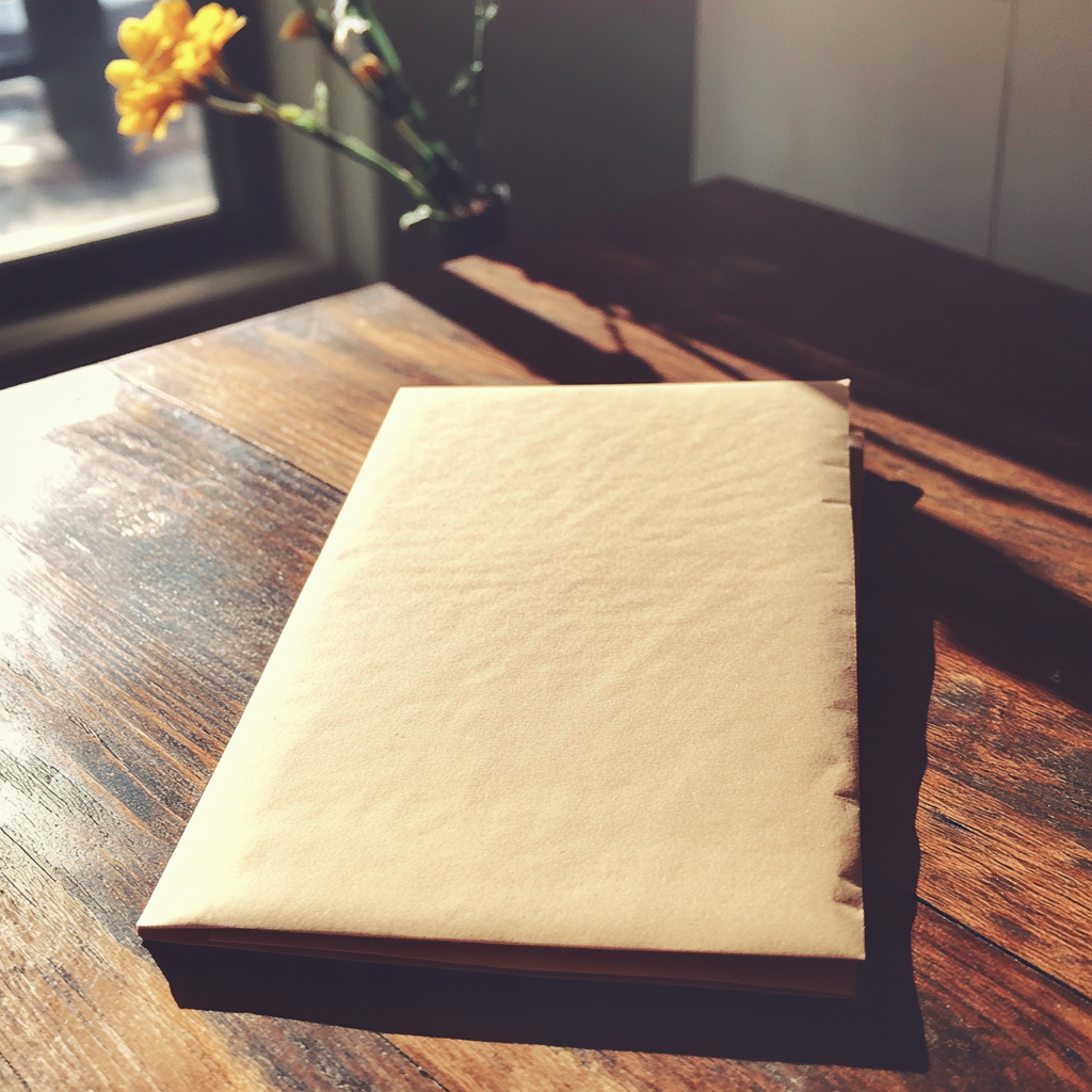 A manila folder on a table | Source: no source