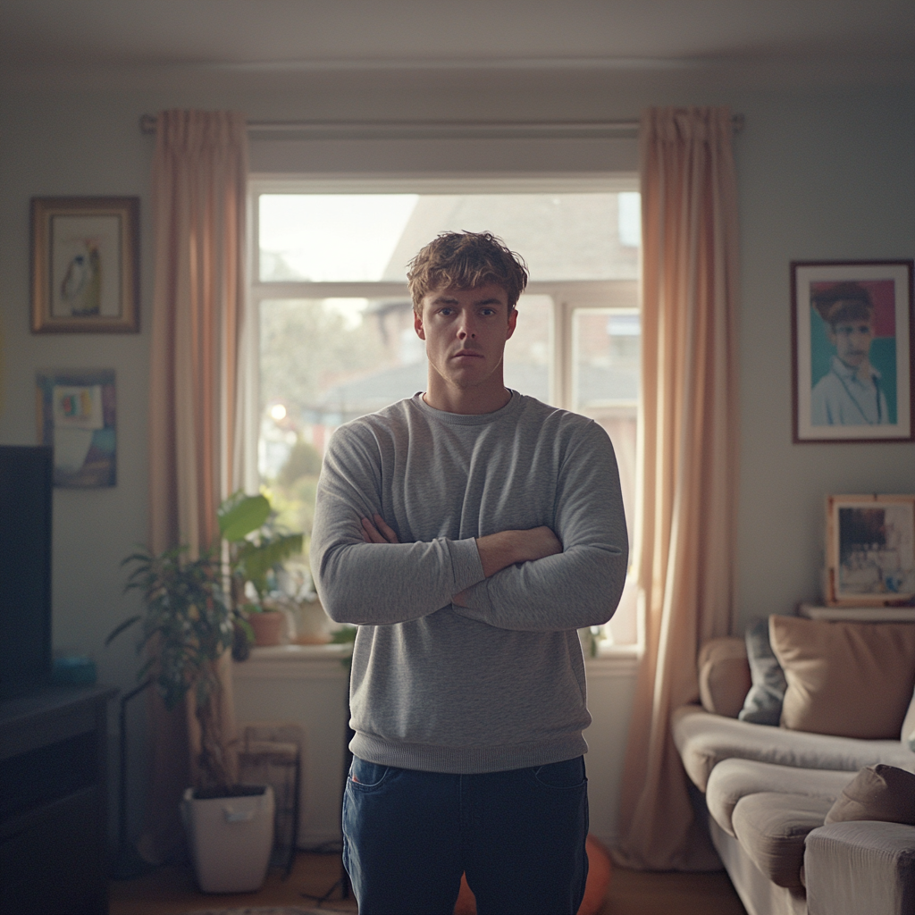 Man standing in his living room | Source: No source