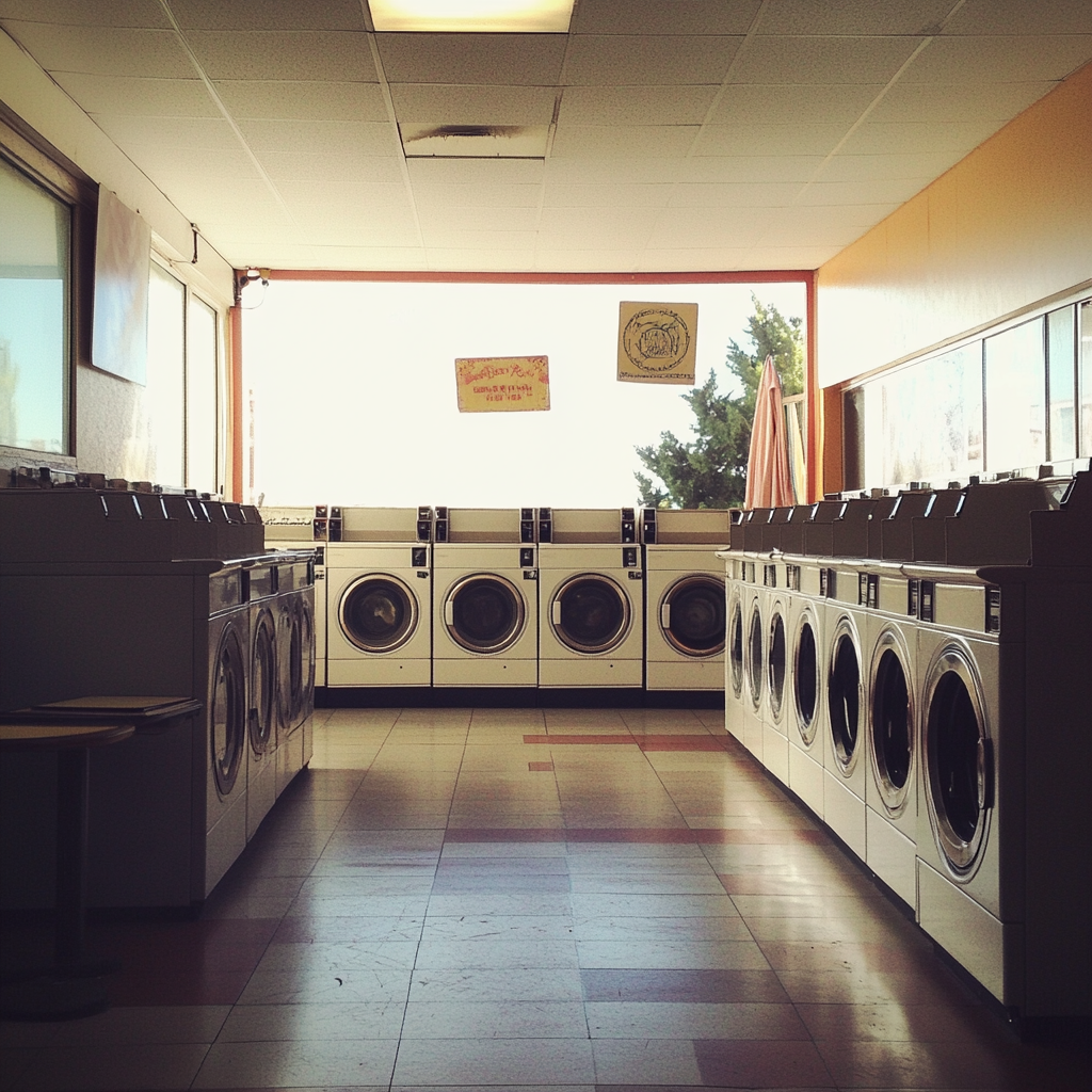 The interior of a laundromat | Source: No source