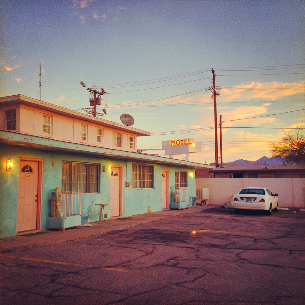 The exterior of a run-down motel | Source: No source
