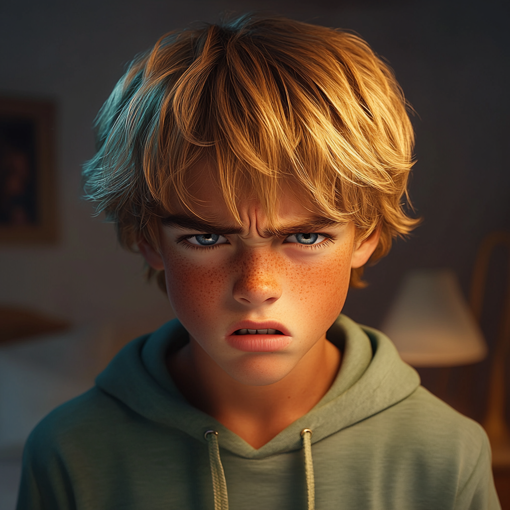 A frustrated boy | Source: no source