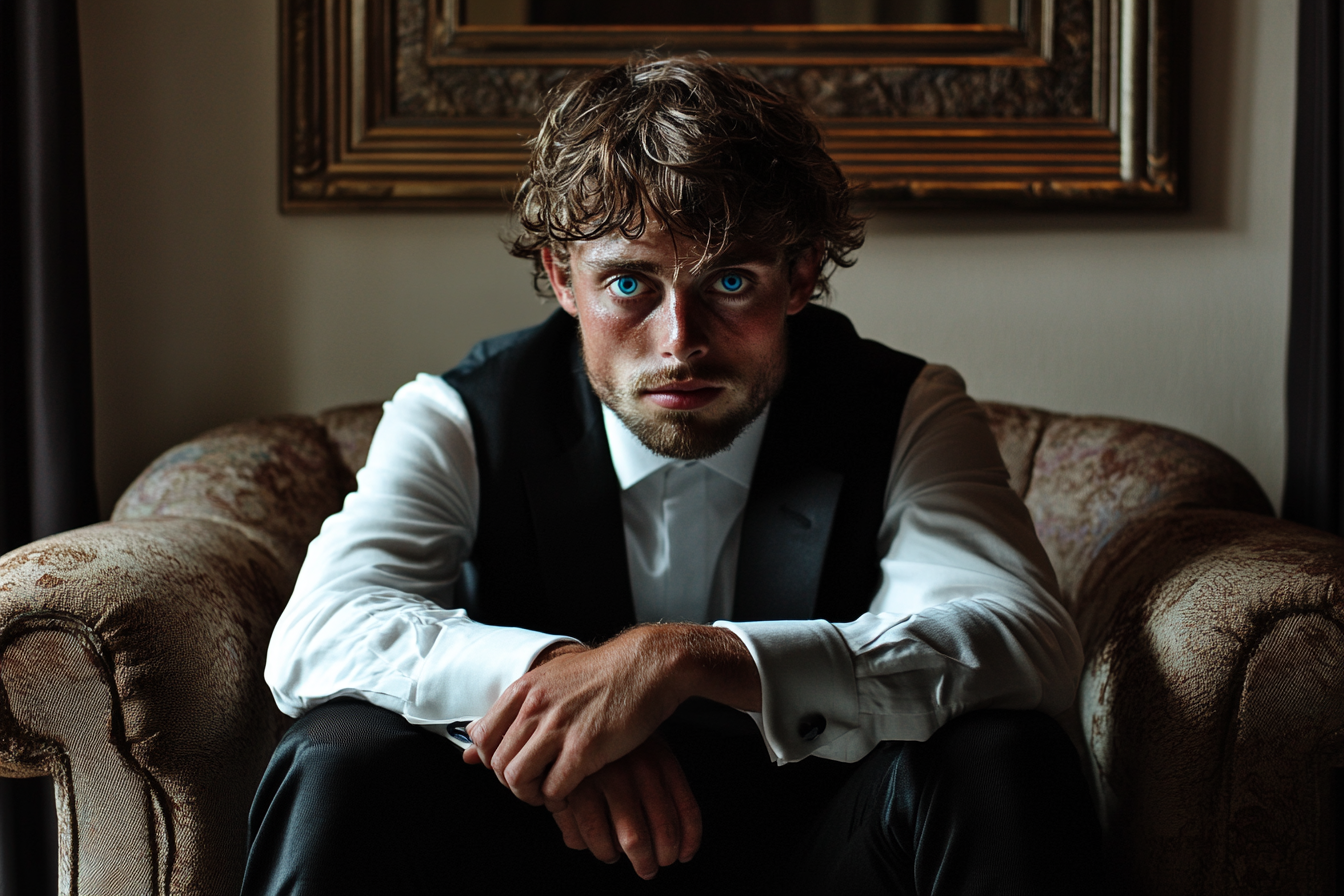 A nervous man sitting on an armchair | Source: No source