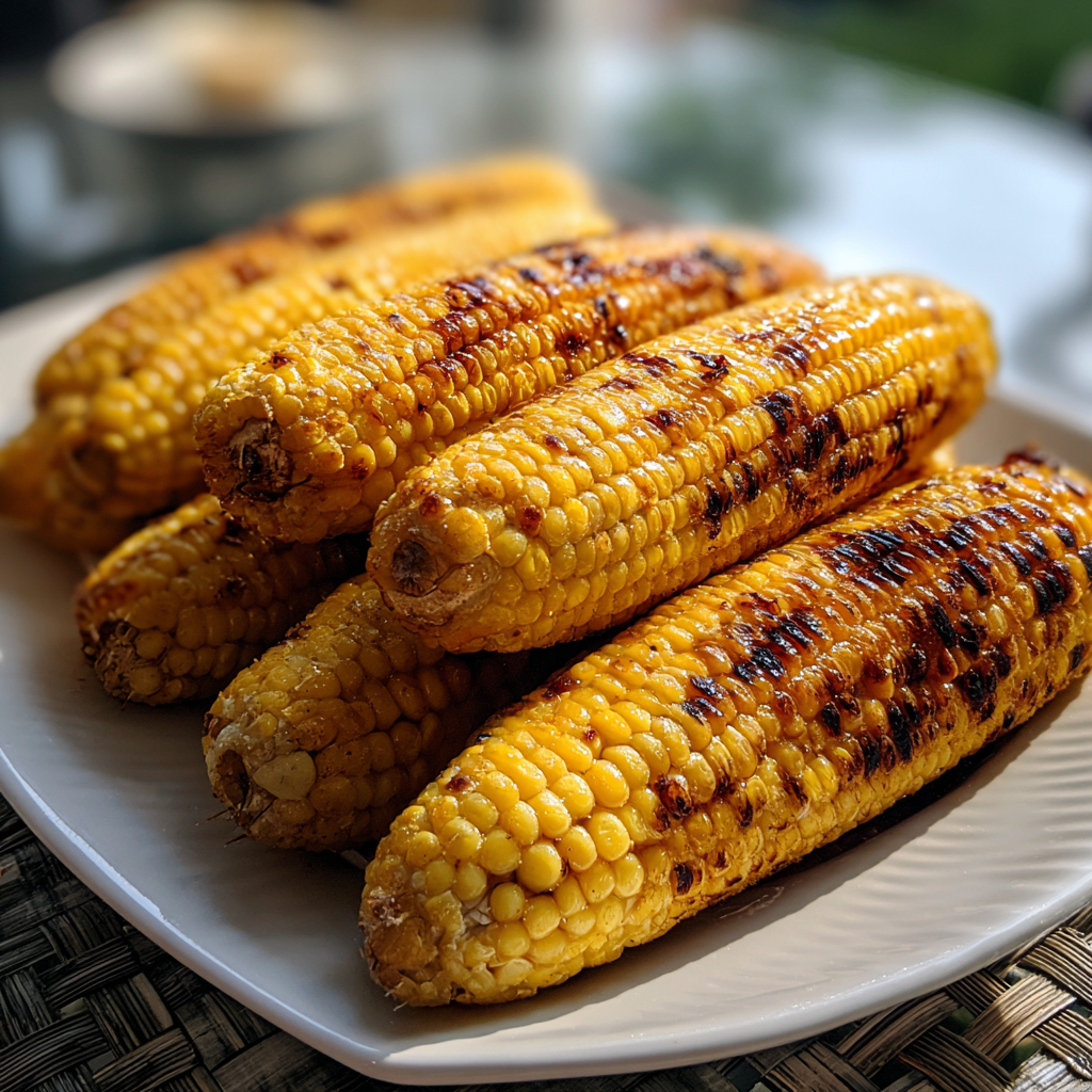 A platter of grilled corn | Source: No source
