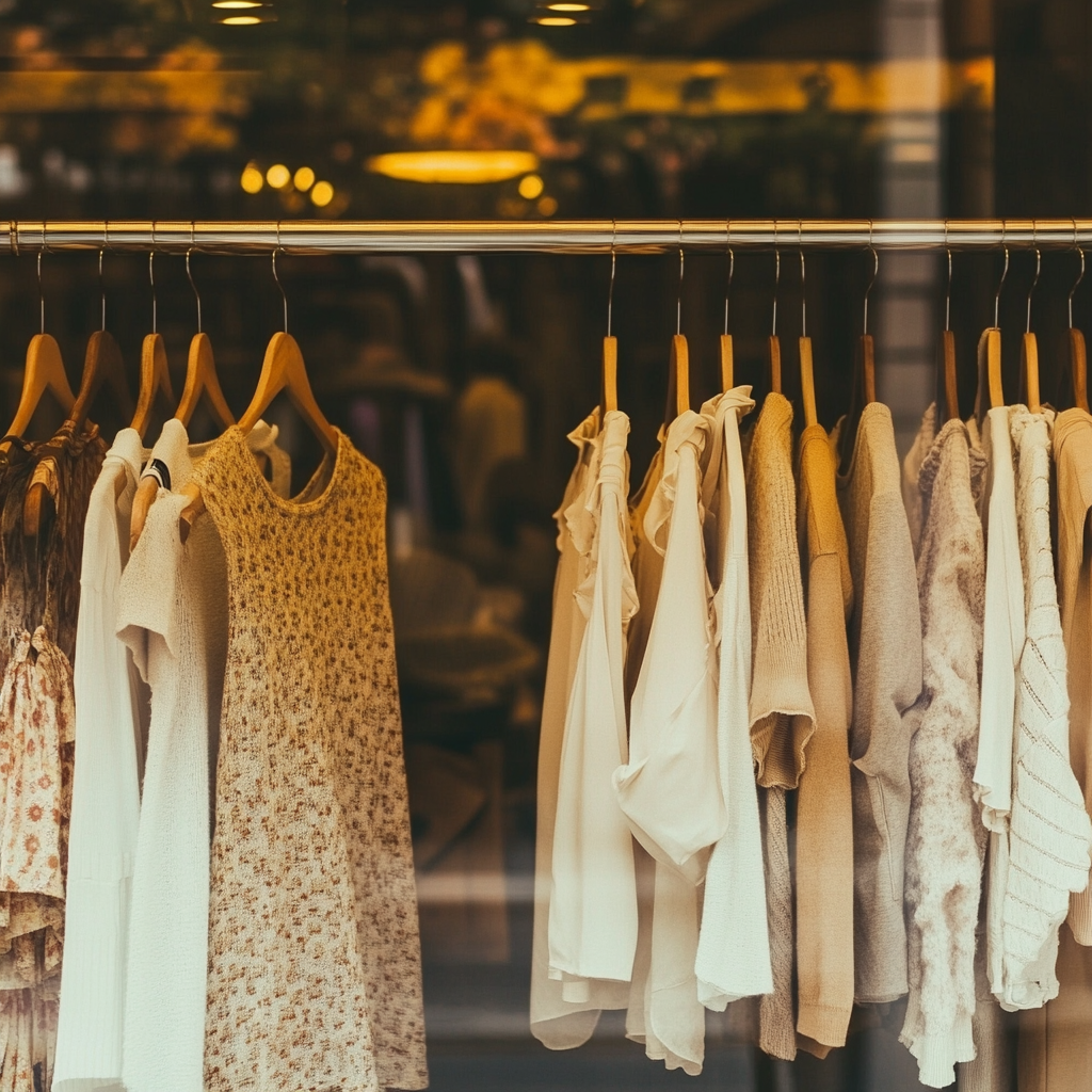 Clothing in a boutique | Source: no source