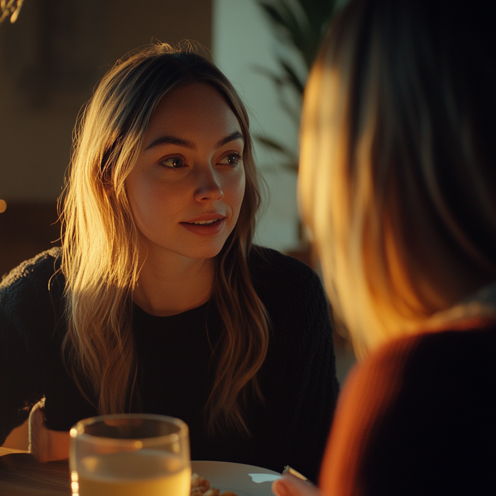 A woman talking to another woman | Source: no source