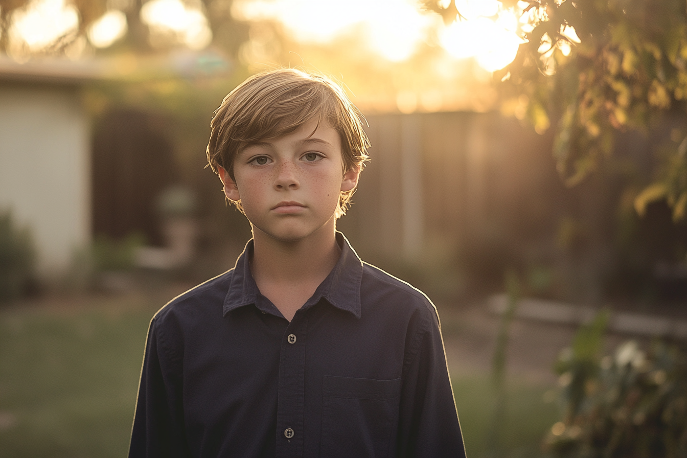 A boy standing outdoors | Source: no source