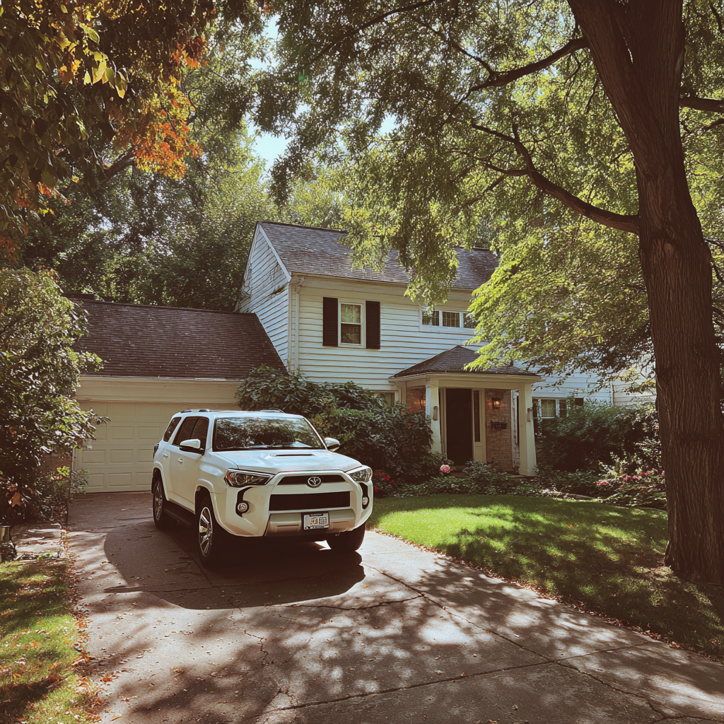 A car parked in a driveway | Source: no source