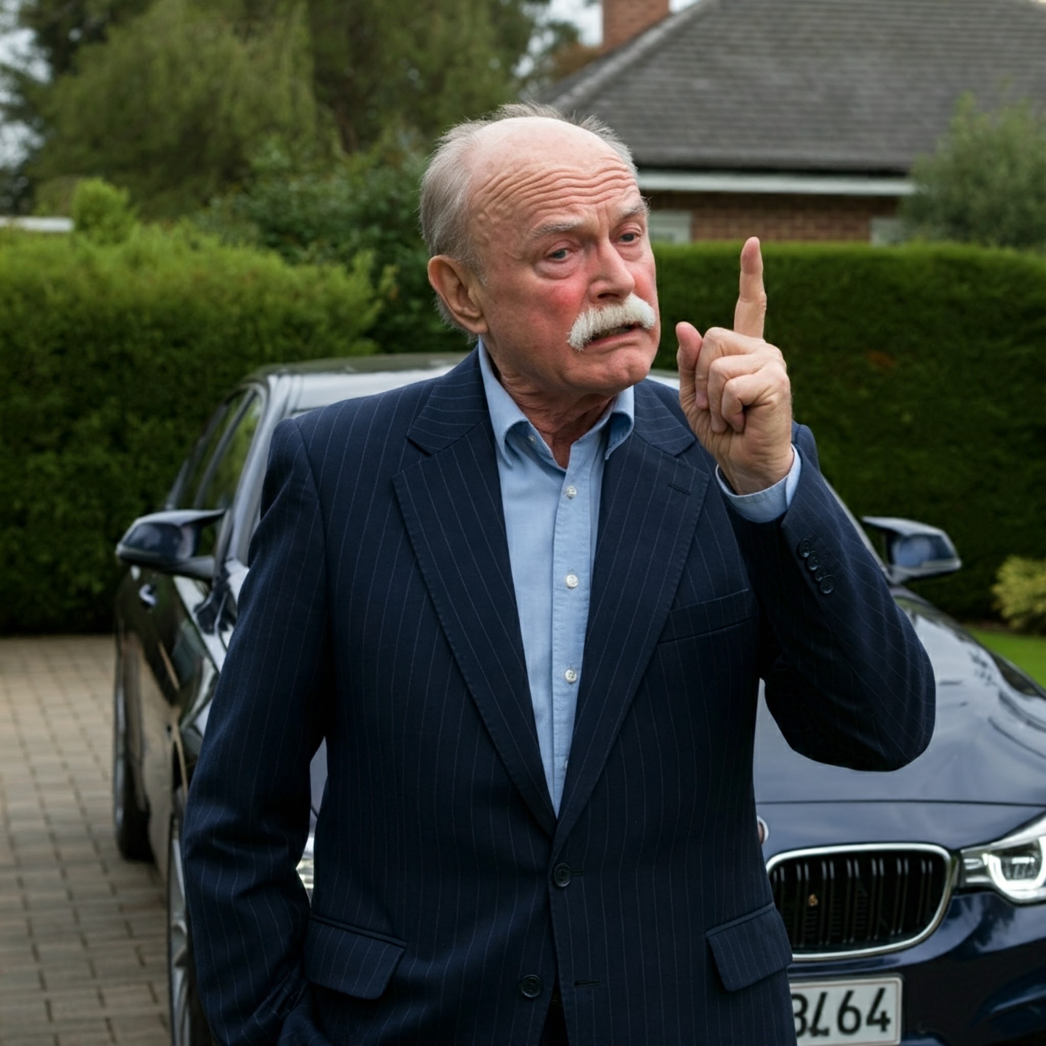 A old man pointing in accusation | Source: No source