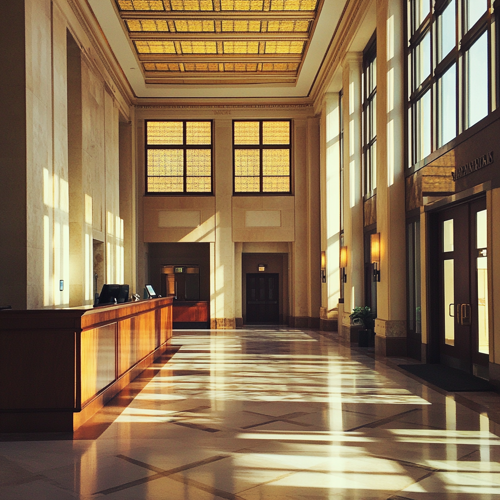 The interior of a bank | Source: No source