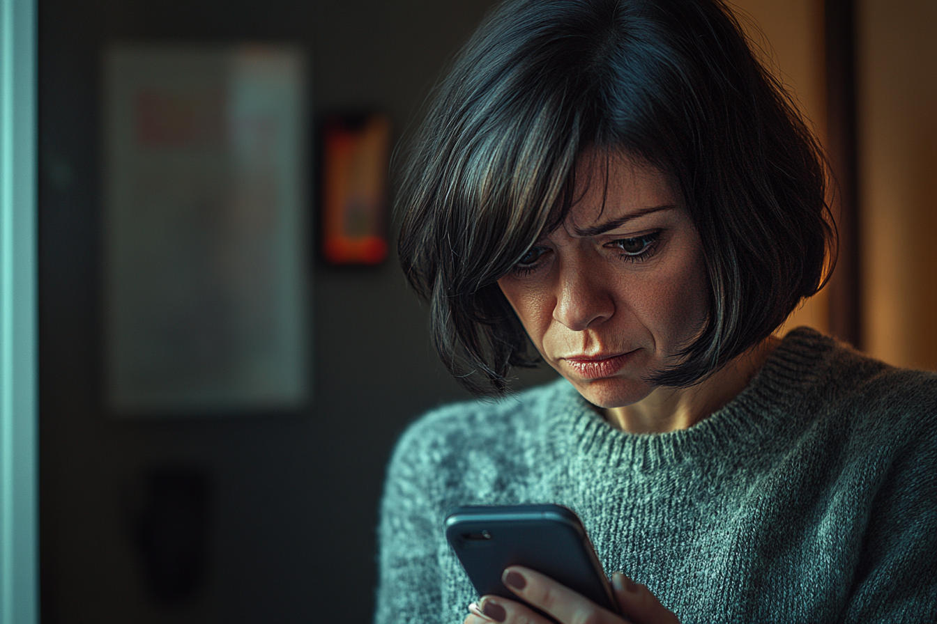 A woman using a phone | Source: No source