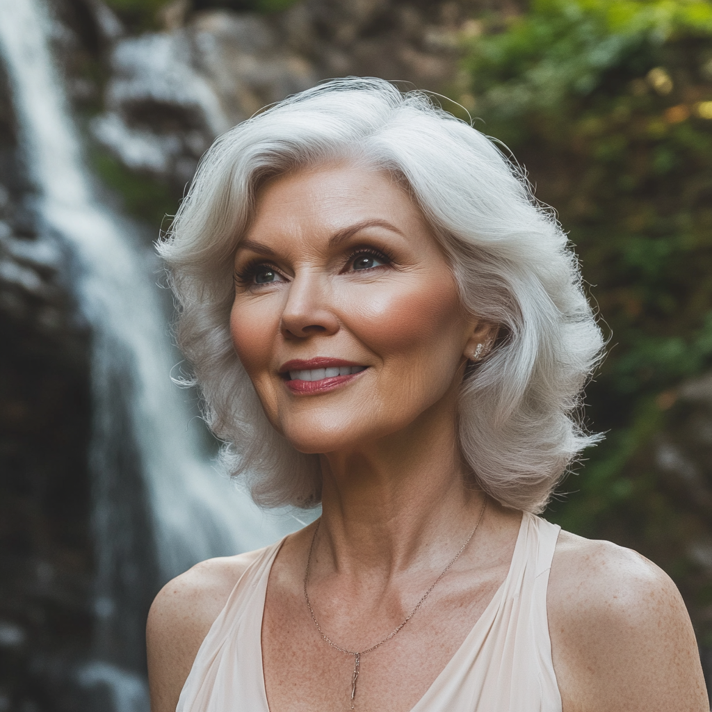 An older woman smiling | Source: No source