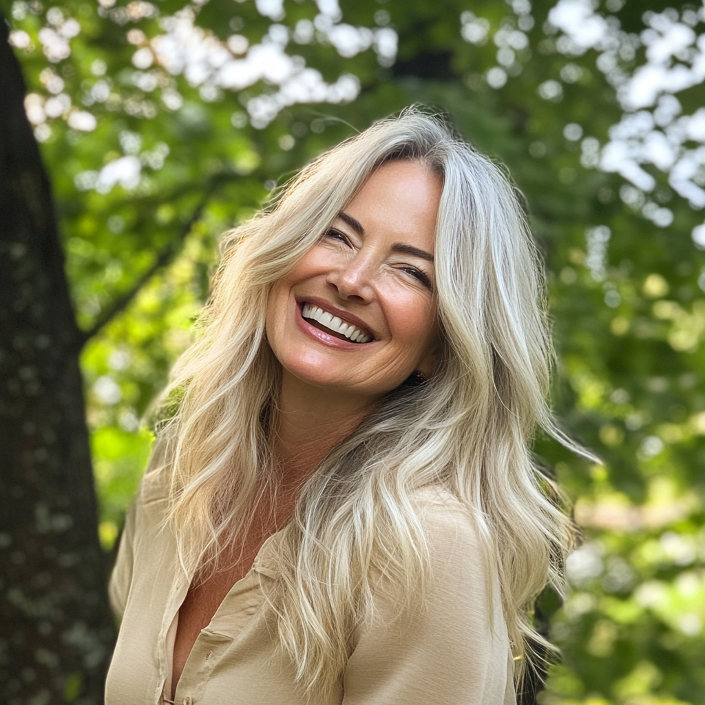 A laughing older woman | Source: No source