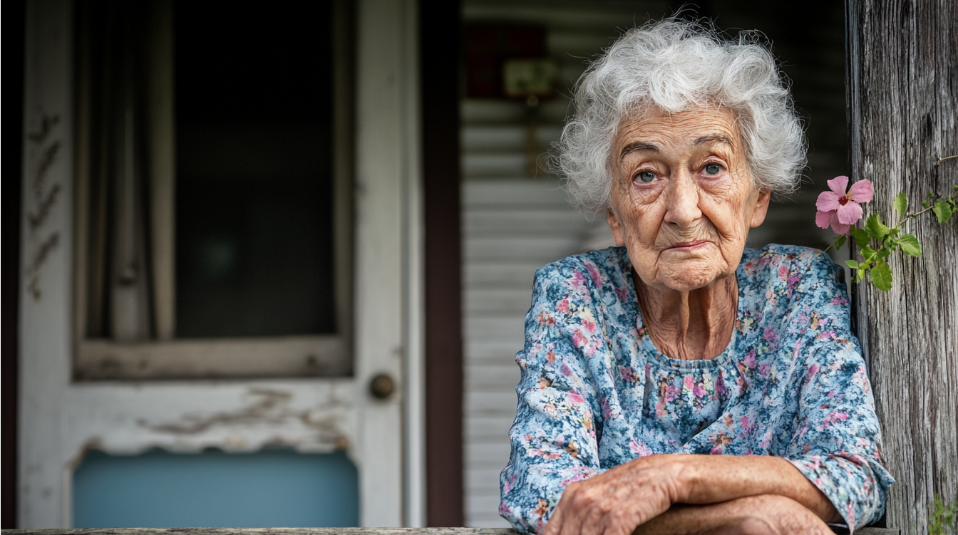 A woman on a porch | Source: no source