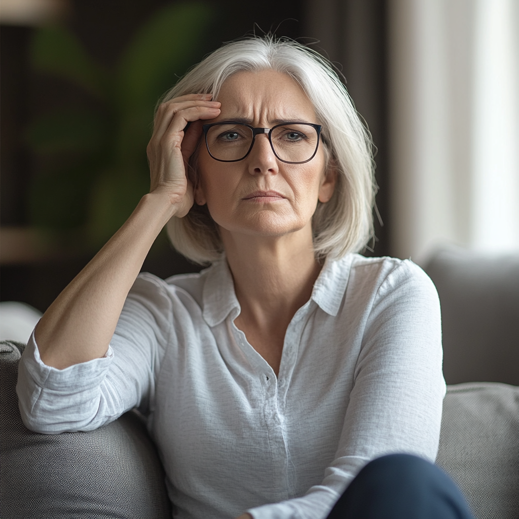 A frowning older woman | Source: No source