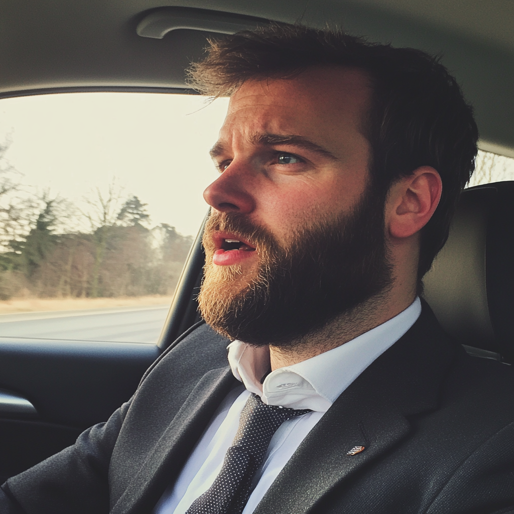 A man sitting in his car | Source: No source
