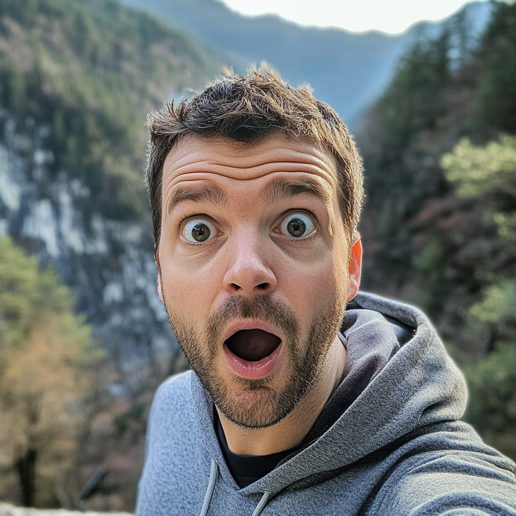 A close up of a shocked man | Source: no source