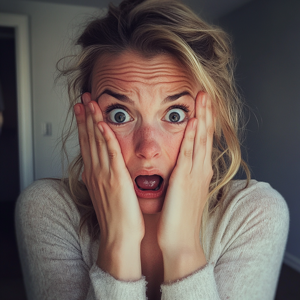 A shocked young woman | Source: No source