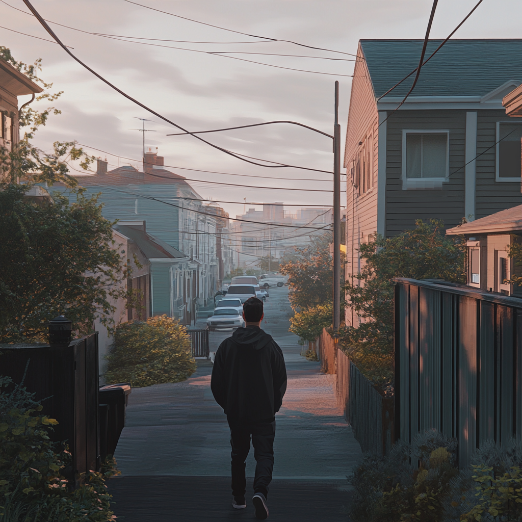 A man walking to work | Source: no source
