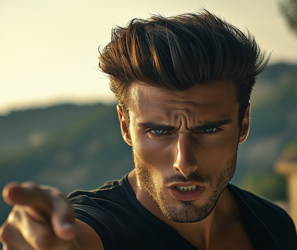 A furious man asking someone to leave | Source: no source