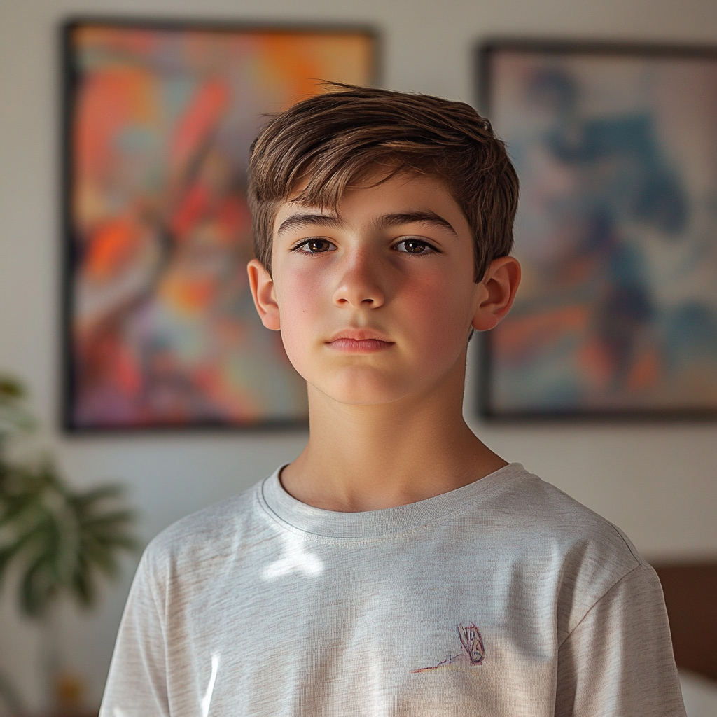 A boy standing in his house | Source: No source